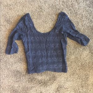Hollister 1/2 Sleeve Crop Top